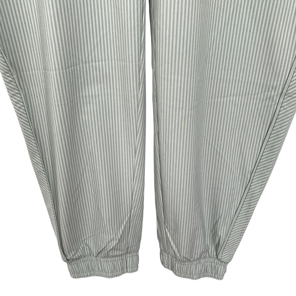 Athleta Brooklyn Textured Jogger Pant Womens Size 6 Green Gray Striped - Picture 4 of 9